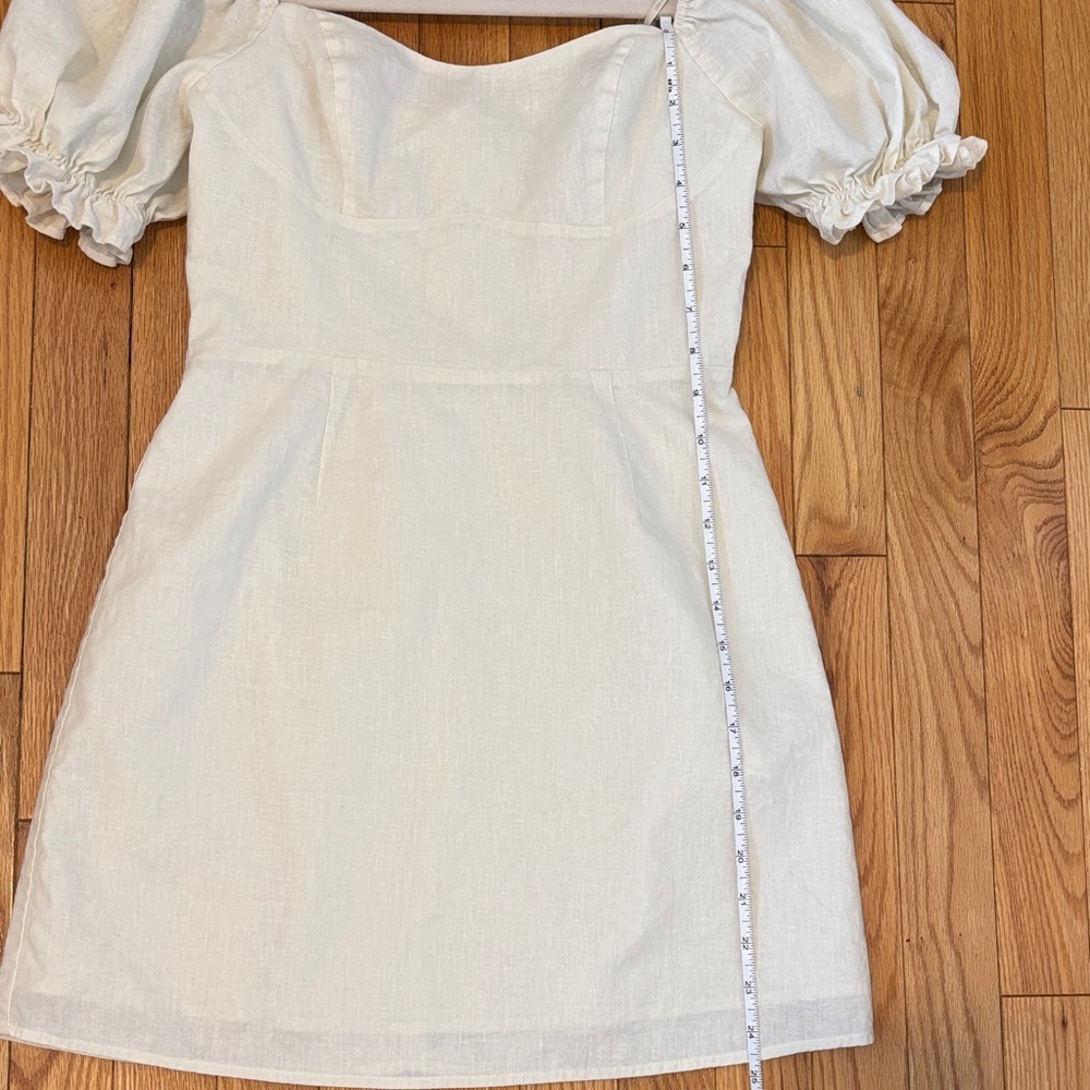 Forever 21 Cream Puff Sleeve Dress - Picture 6 of 7